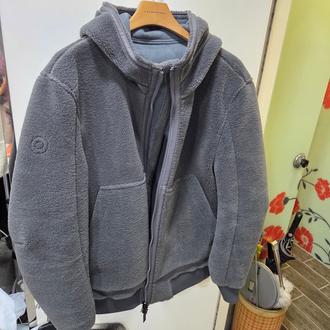 빠니깔래 스웨이드 후드 무스탕 상품이미지6