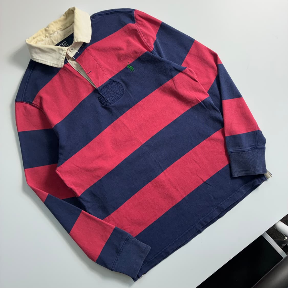 Polo  폴로 랄프로렌 자수 코튼 스트라이프 럭비 티셔츠 상품이미지2