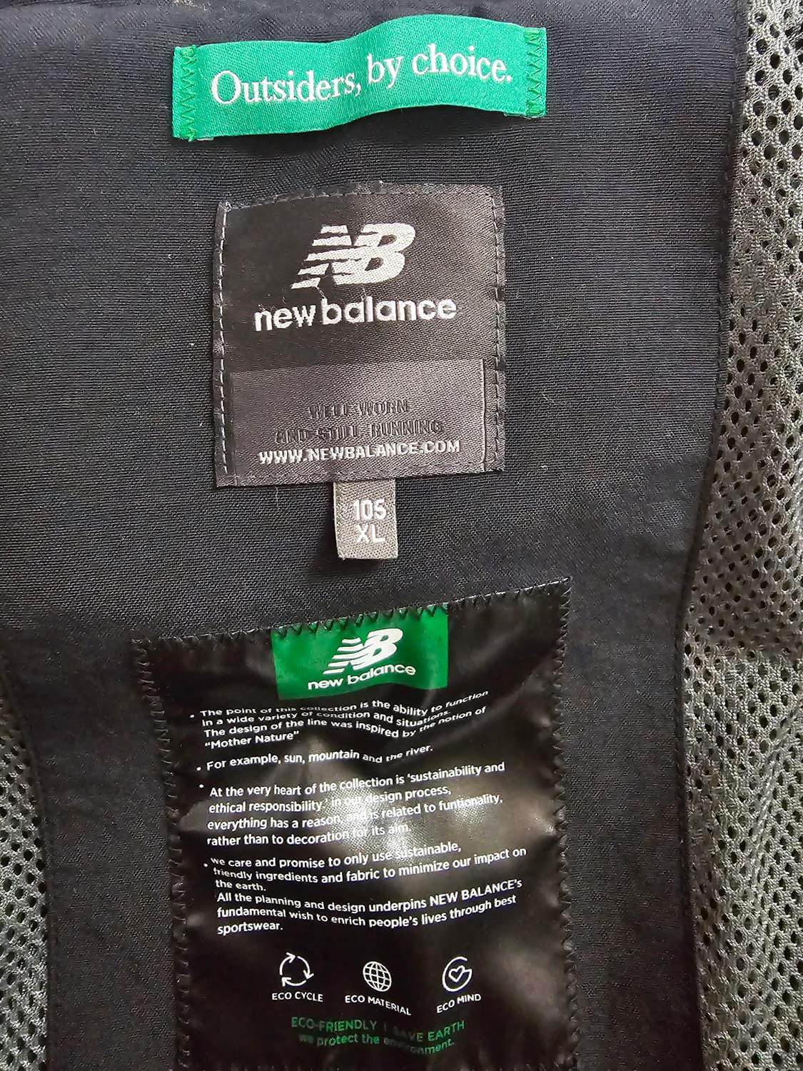 뉴발란스 UNI 에코 마운틴 바람막이 자켓 XL(105) 상품이미지3