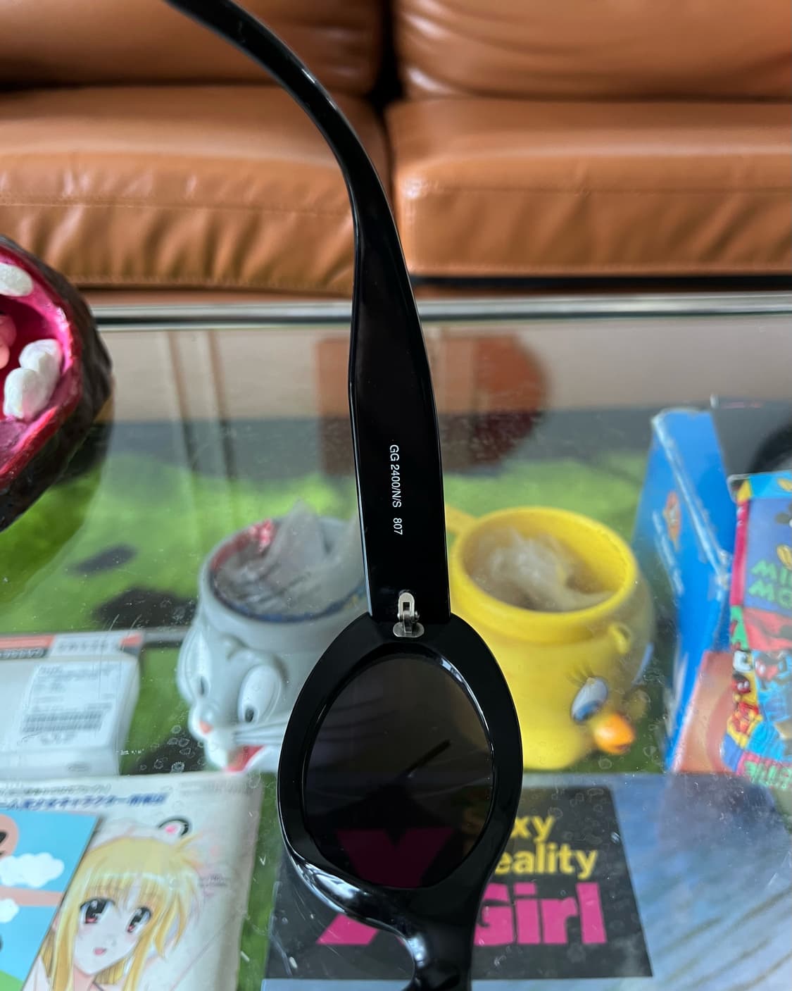 1990s Old GUCCI 2400 N/S Black Sunglass 상품이미지10
