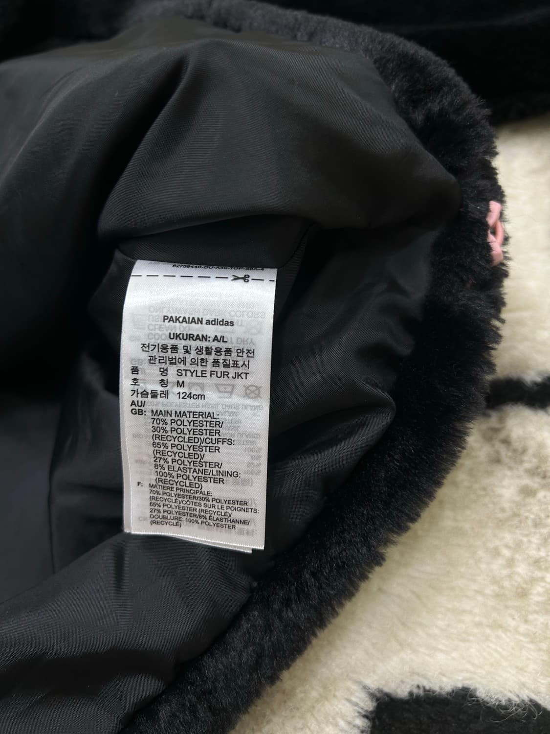 [M]아디다스 에슬레틱 오버핏 퍼 자켓/블랙 상품이미지8