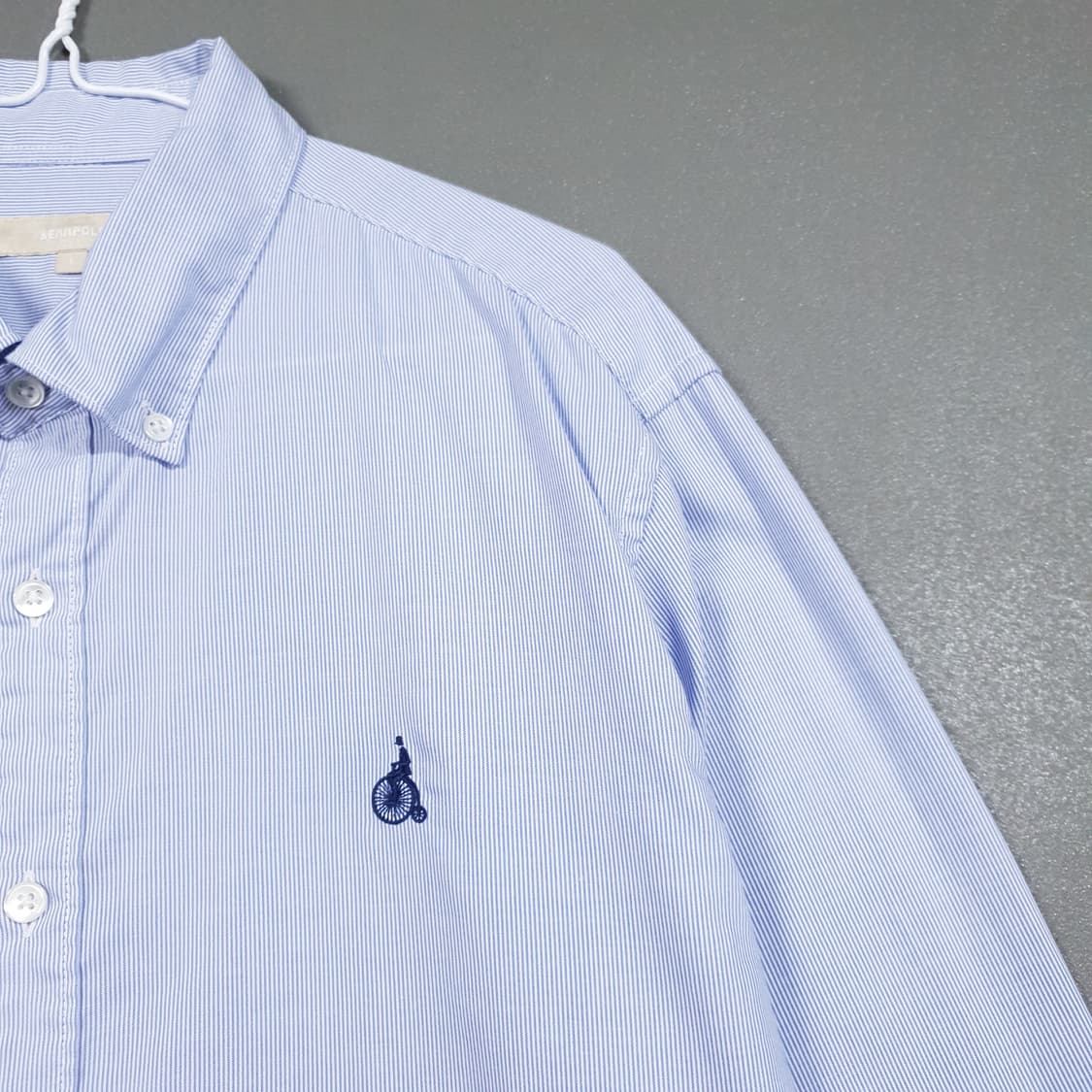 L (100) 빈폴 신형 23SS 버튼다운 코튼 스트라이프 셔츠 남방 상품이미지4