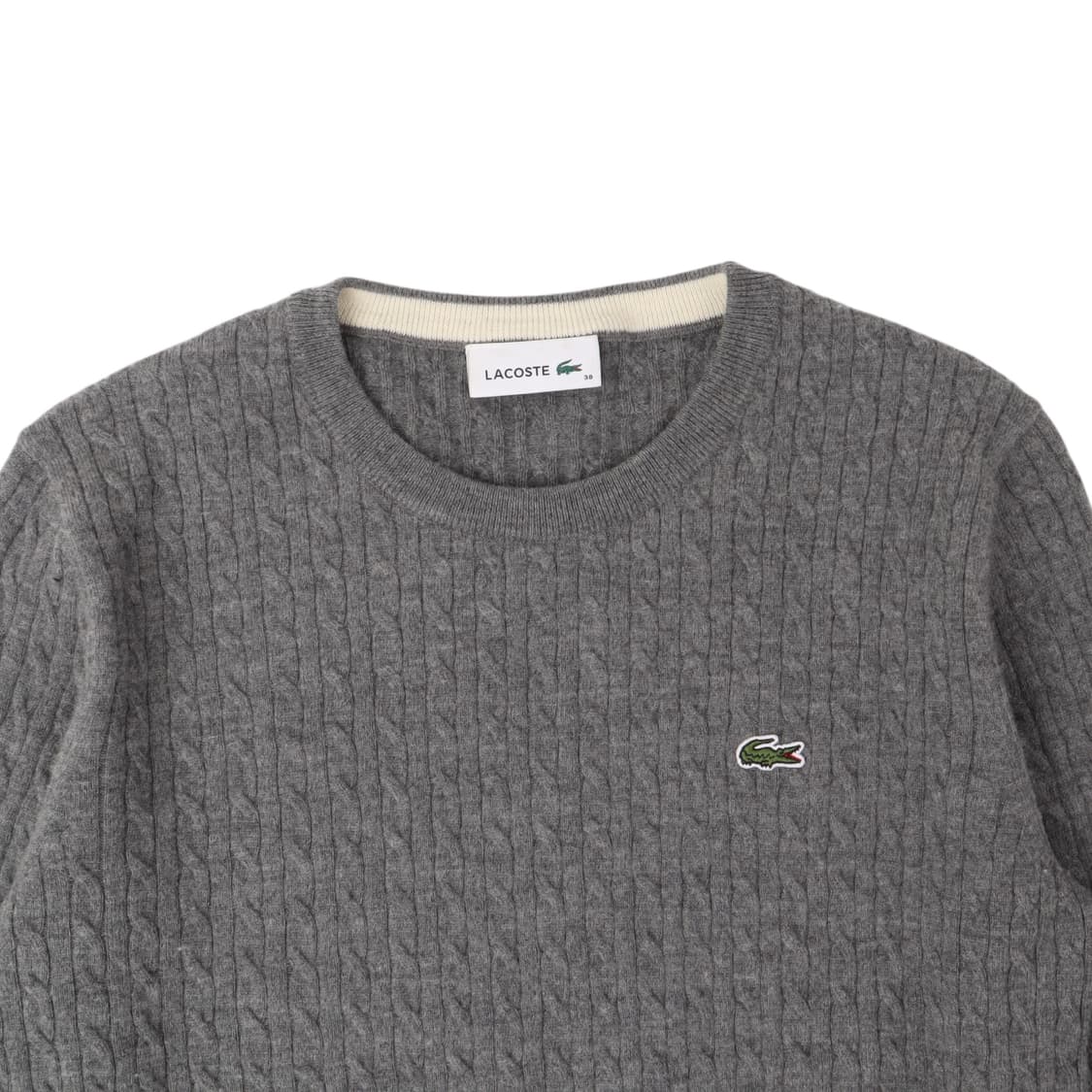 라코스테 그레이 울 케이블 니트 상품이미지2