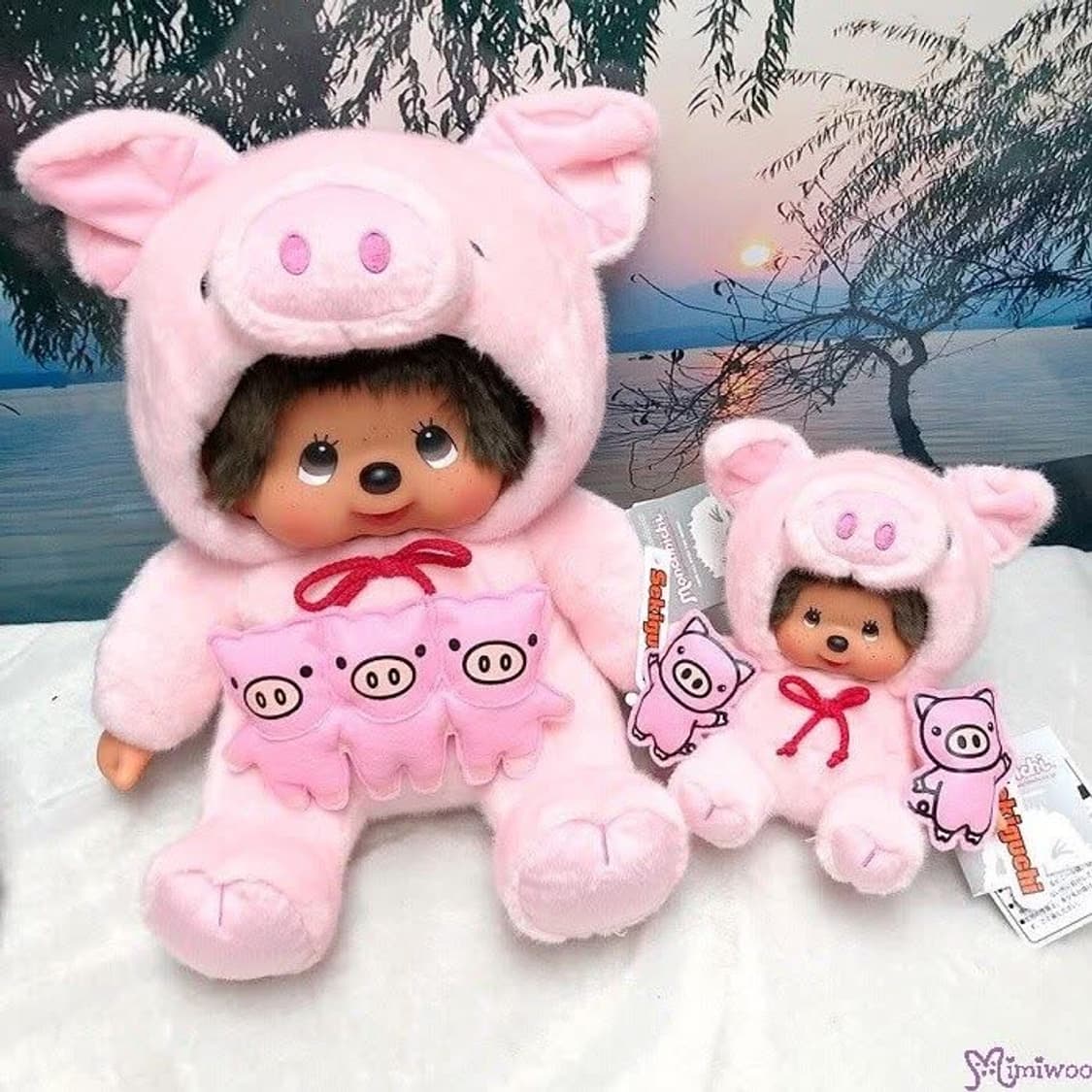 몬치치 피기 핑크돼지 인형 S 상품이미지2