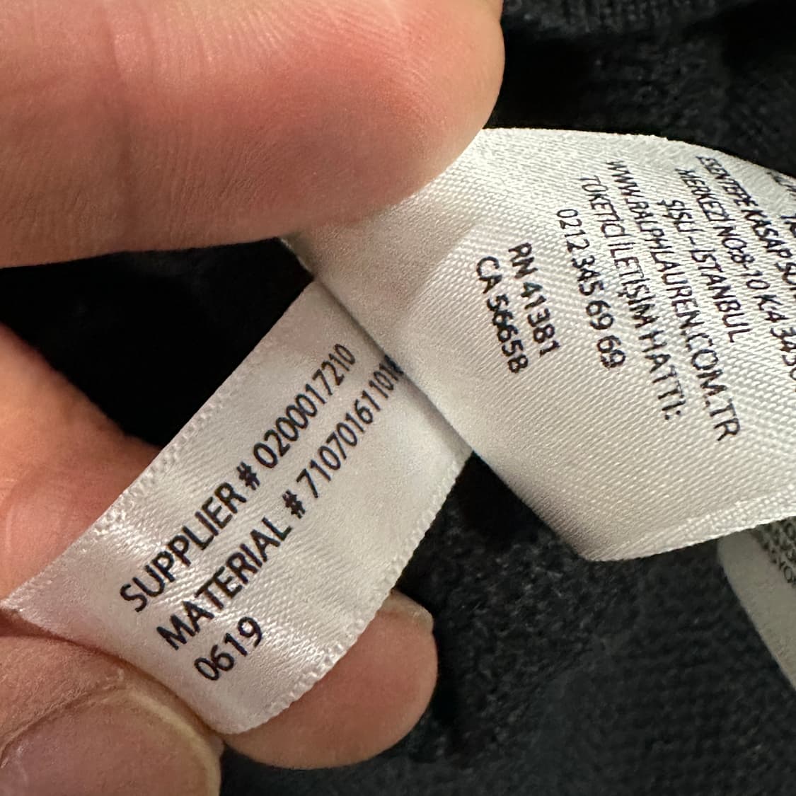 폴로랄프로렌 피마코튼 하프집업 니트 XL 상품이미지5