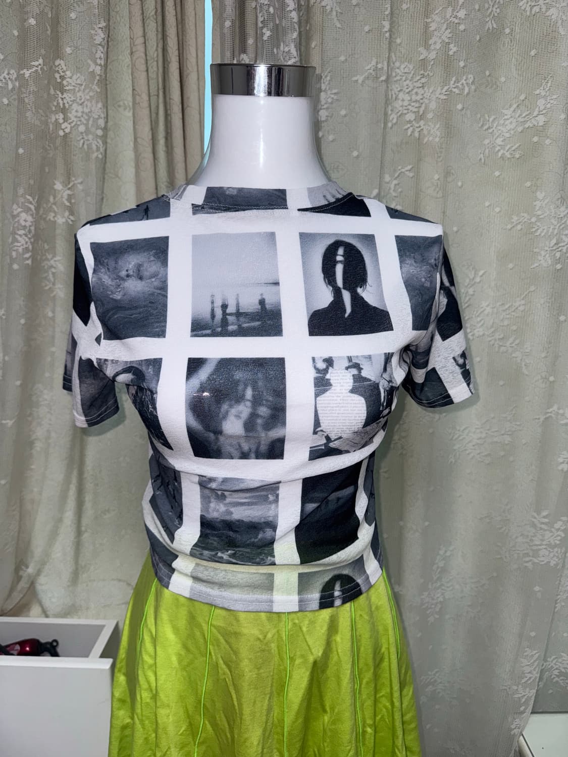 Vintage semi see-through half T 상품이미지1