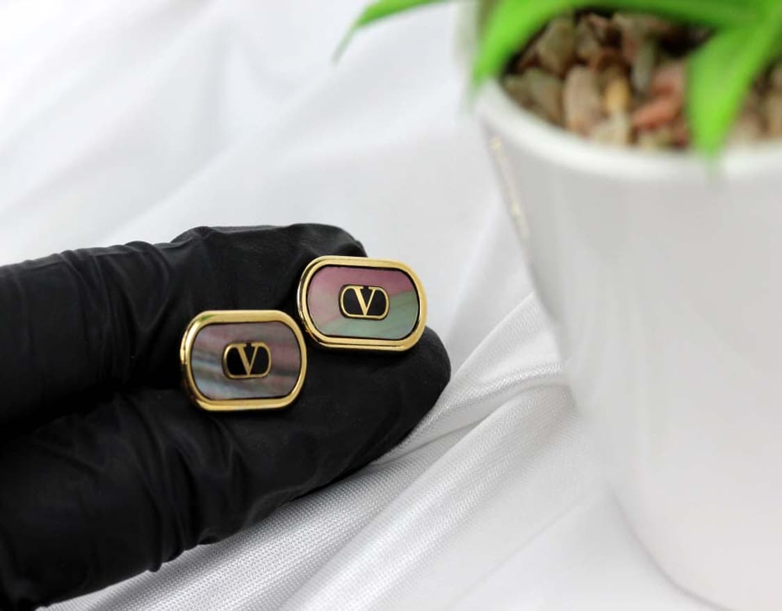 발렌티노 가라바니 4.9cm A등급 천연자개 하이엔드 넥타이핀 커프스 상품이미지7