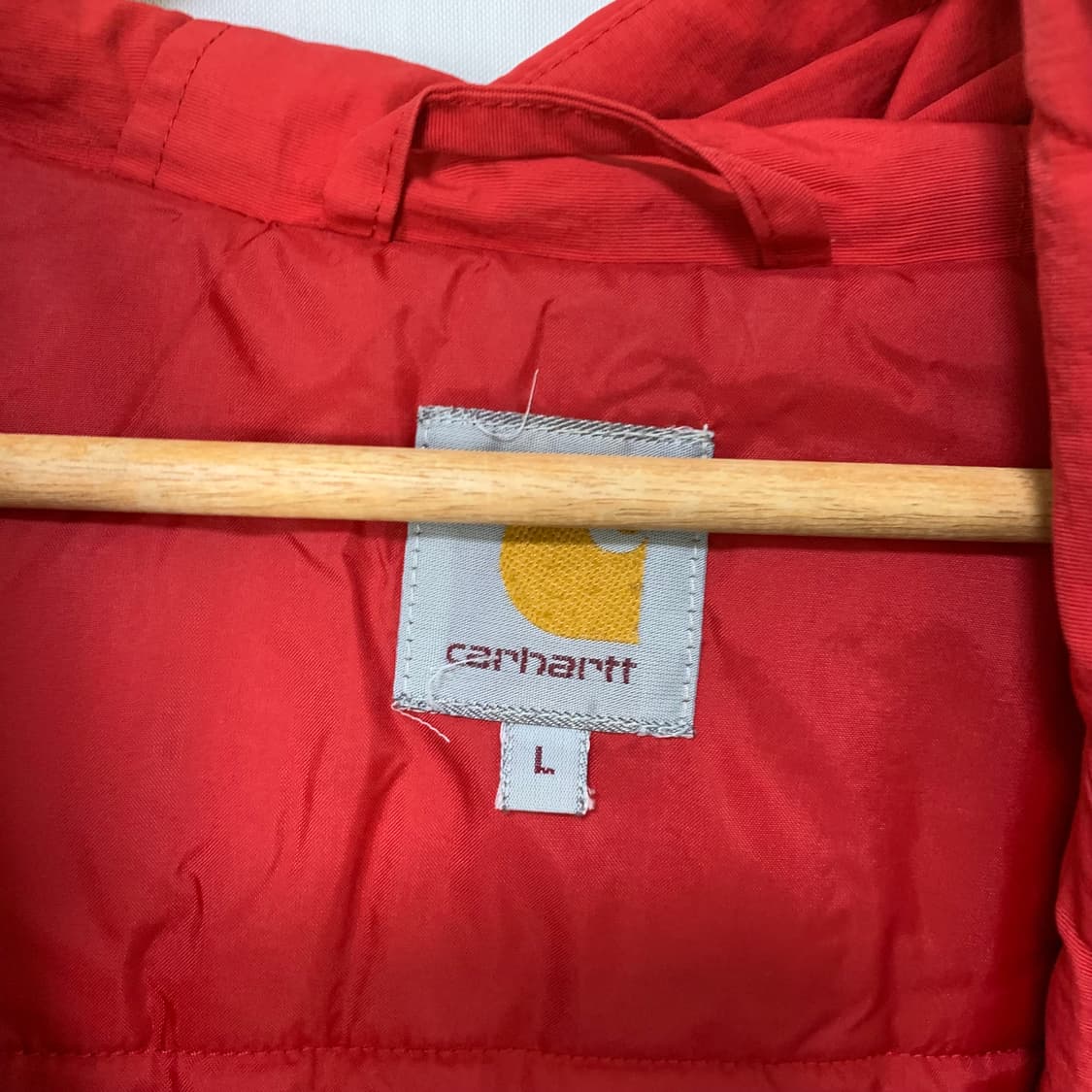 칼하트 레드 후드 바람막이 점퍼 L 빈티지 남녀공용 자켓 상품이미지4