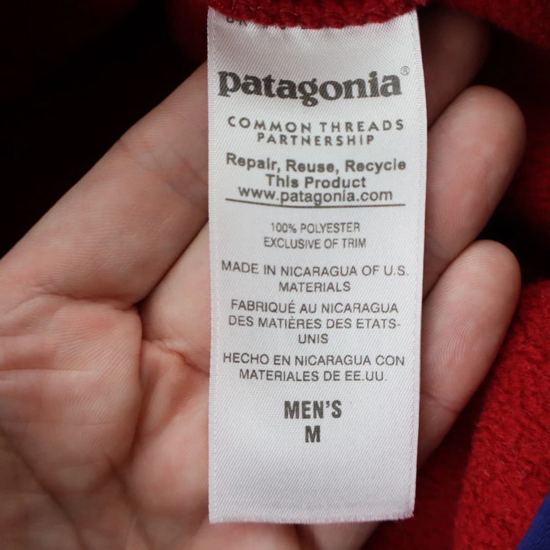 15FW 파타고니아 신칠라 스냅-T 레드/블루 니카라과 상품이미지9