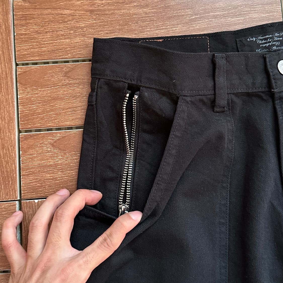 Rna black cotton pants 상품이미지6