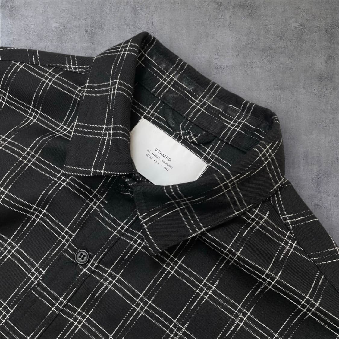 스탬피디 Stampd 블랙 체크 포켓 셔츠 S 상품이미지2