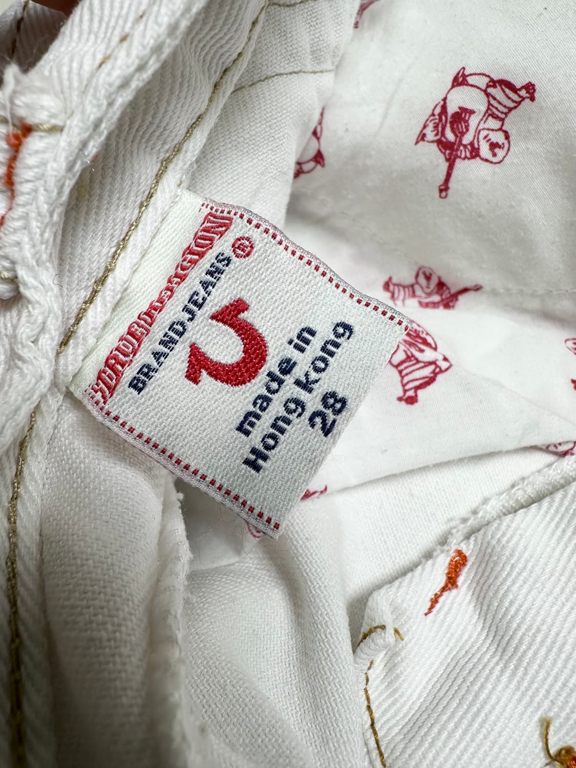 트루릴리전 부츠컷 화이트 데님팬츠 상품이미지8