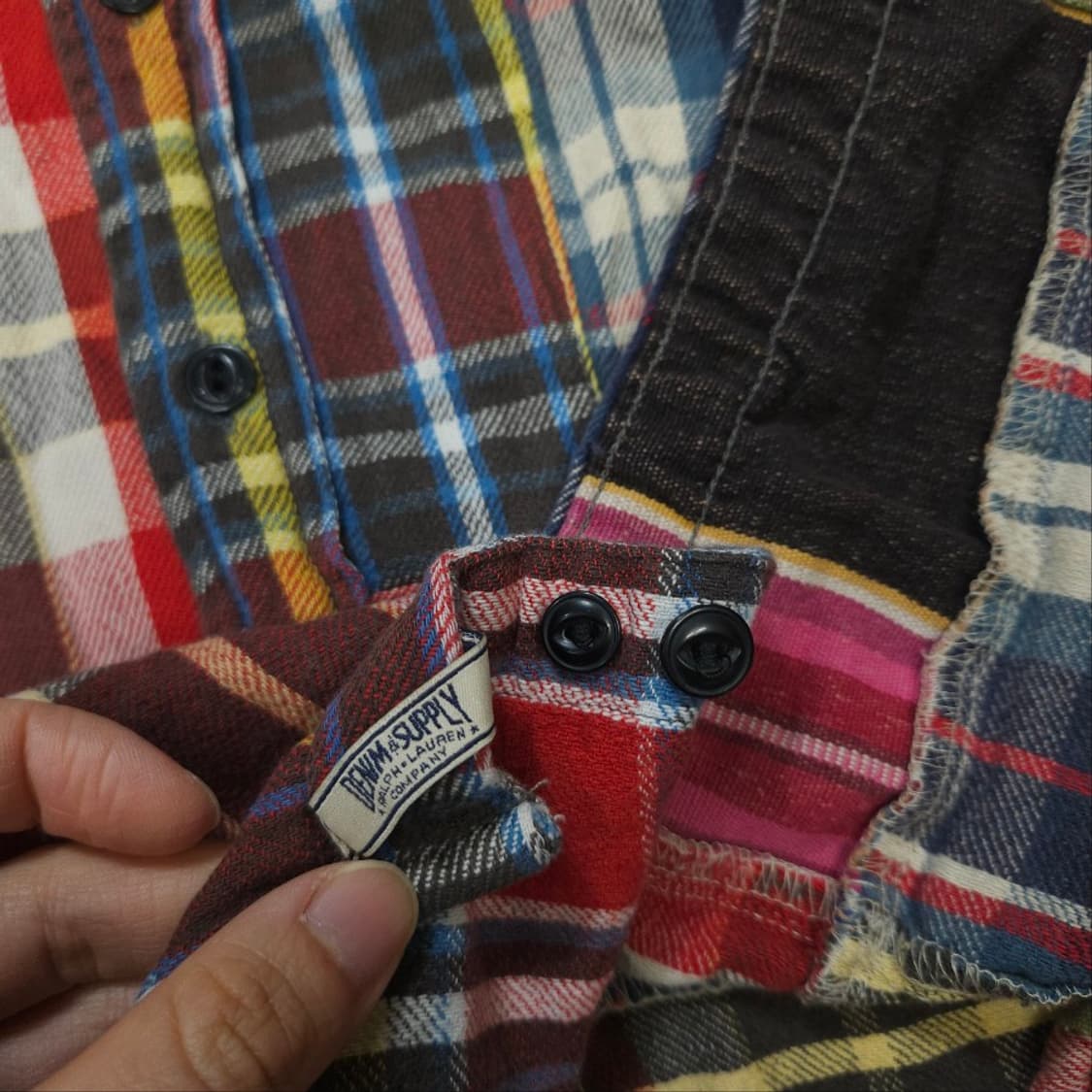 데님앤서플라이 패치워크 셔츠 M 상품이미지5