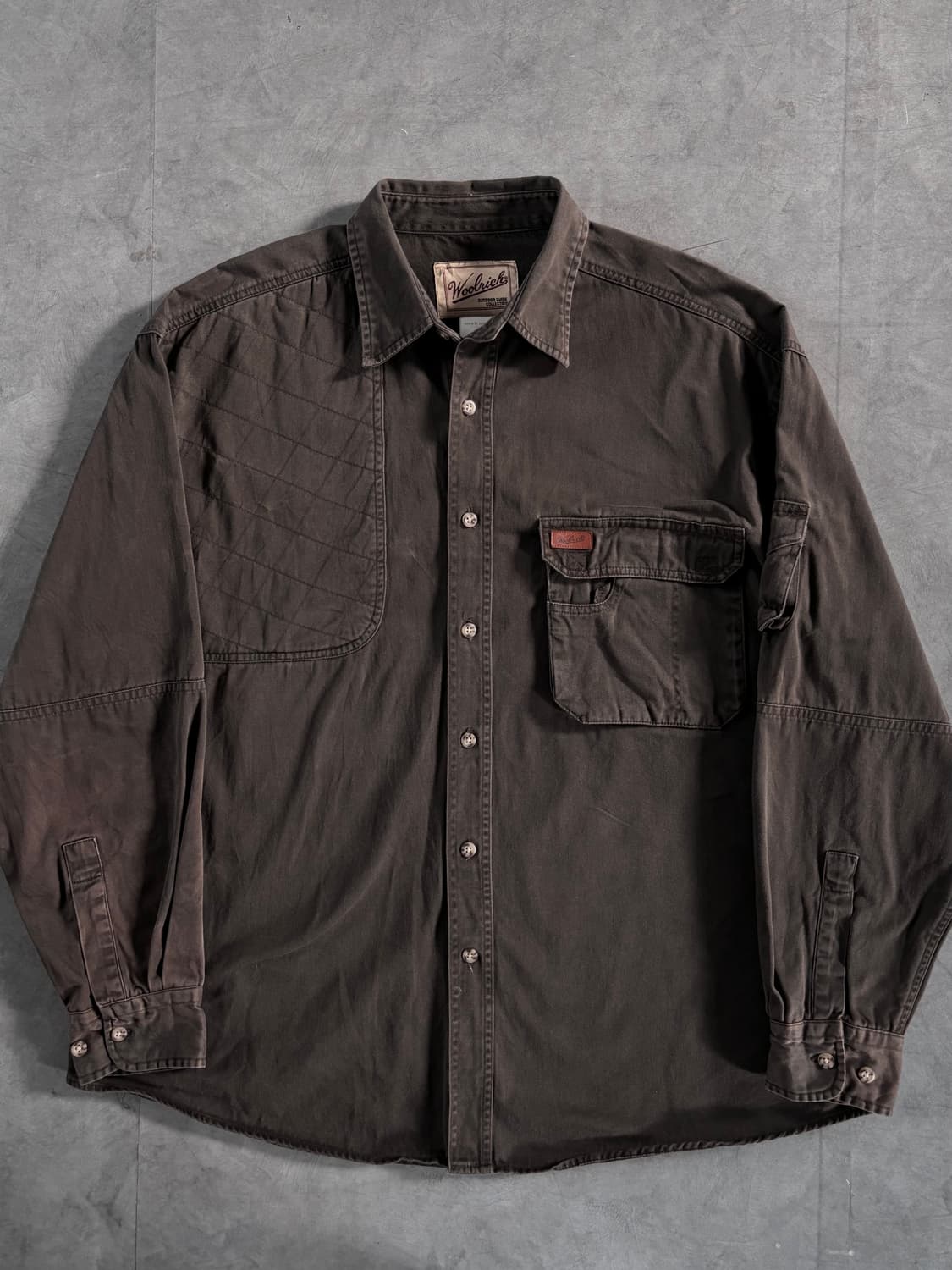 Woolrich 울리치 딥브라운 트윌 코튼 헌팅 셔츠 상품이미지2