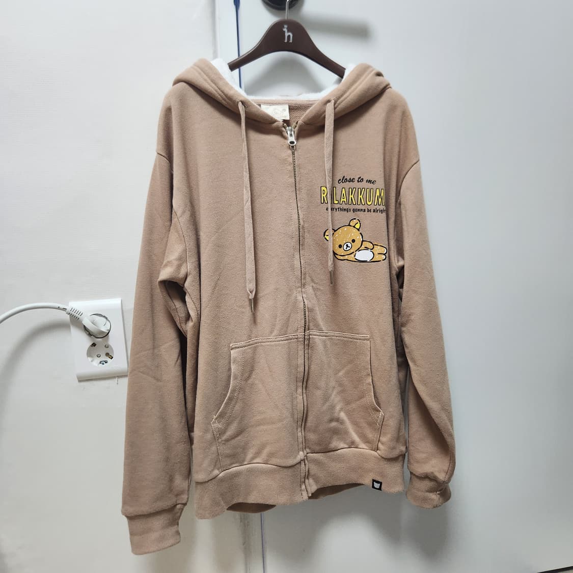 빈티지)리락쿠마 진베이지 후드집업 상품이미지5