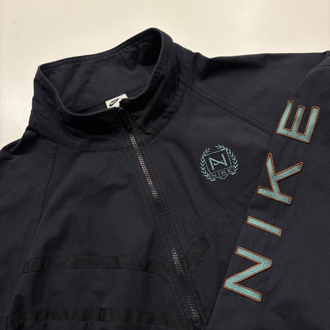 [2XL] 나이키 캔버스 빅로고 블랙 하프집업 자켓 C747 상품이미지3