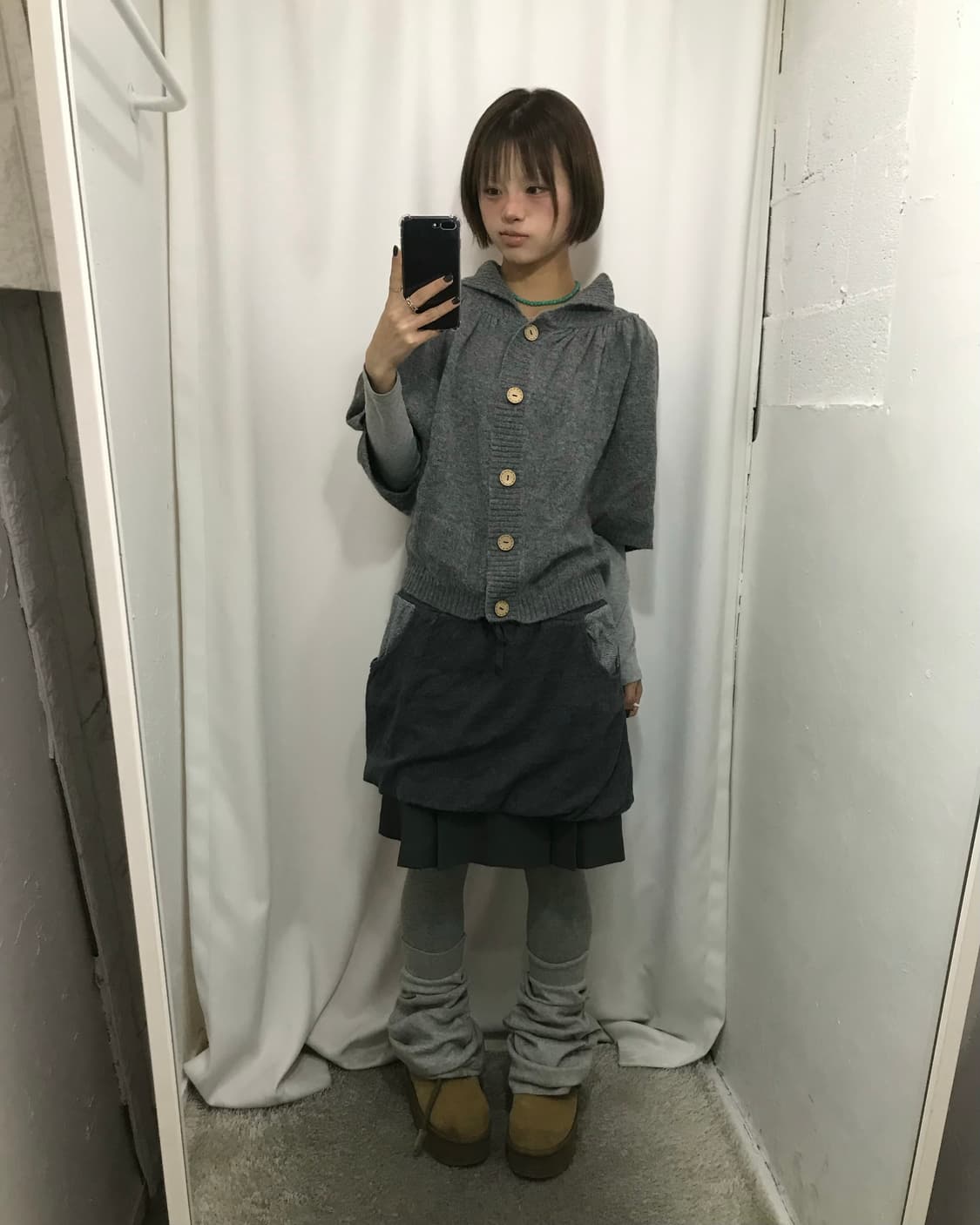 🍎레드 체크 더플 코디 🍎 상품이미지3