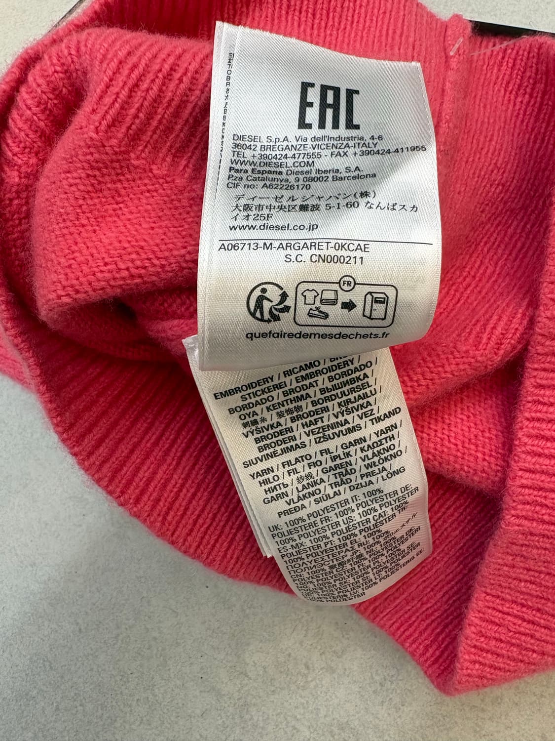 디젤 M 아가렛 로고 니트 상품이미지7