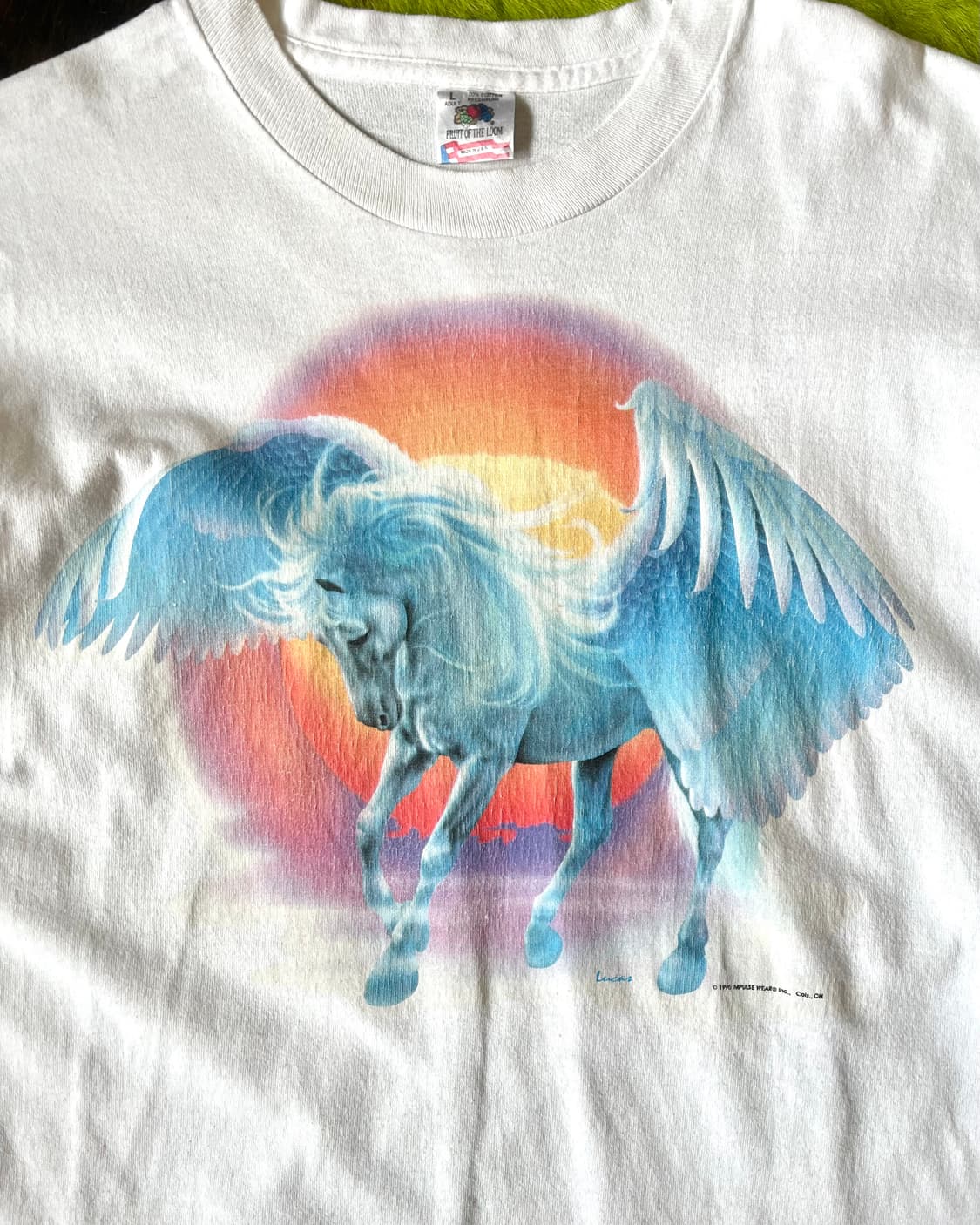 1990s "Pegasus" USA Vintage 1/2 T-Shirt 상품이미지5
