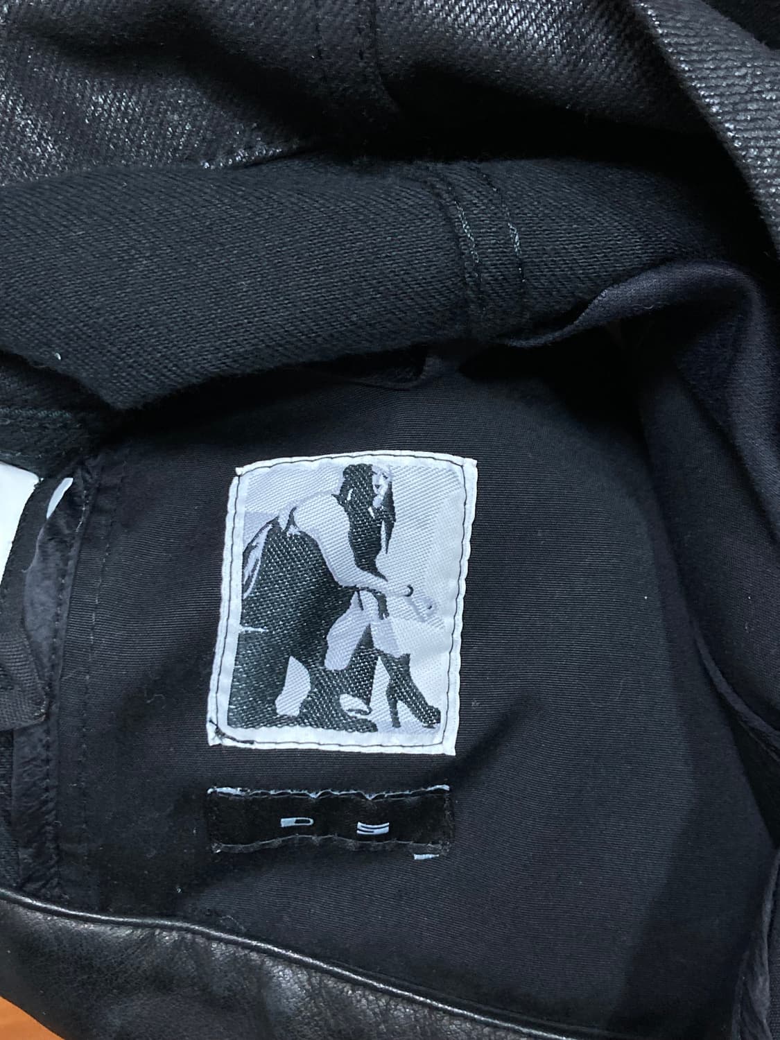 릭오웬스 레더 믹스 데님 자켓 상품이미지9