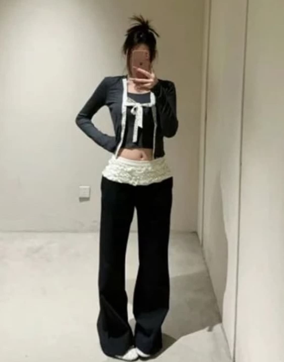 런웨이티켓 (현 오운서) 도트 가디건 M 상품이미지2