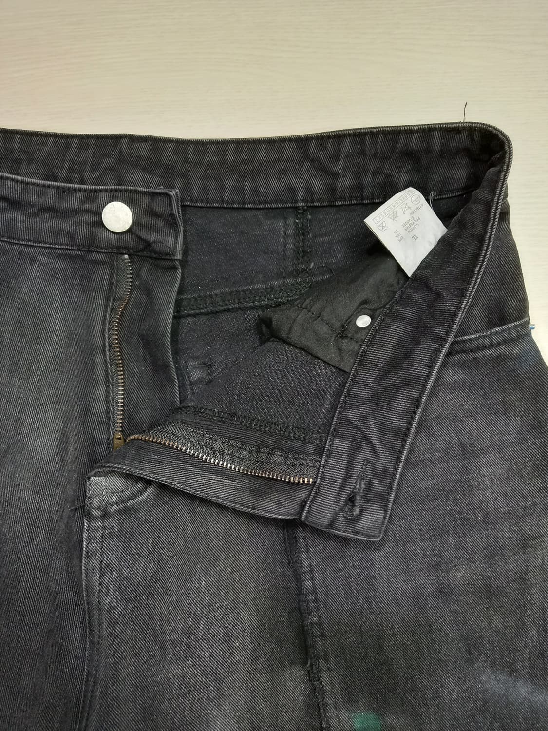 34 JEANMONEY 와이드 크롭진 블랙 커스텀 34-557 상품이미지6