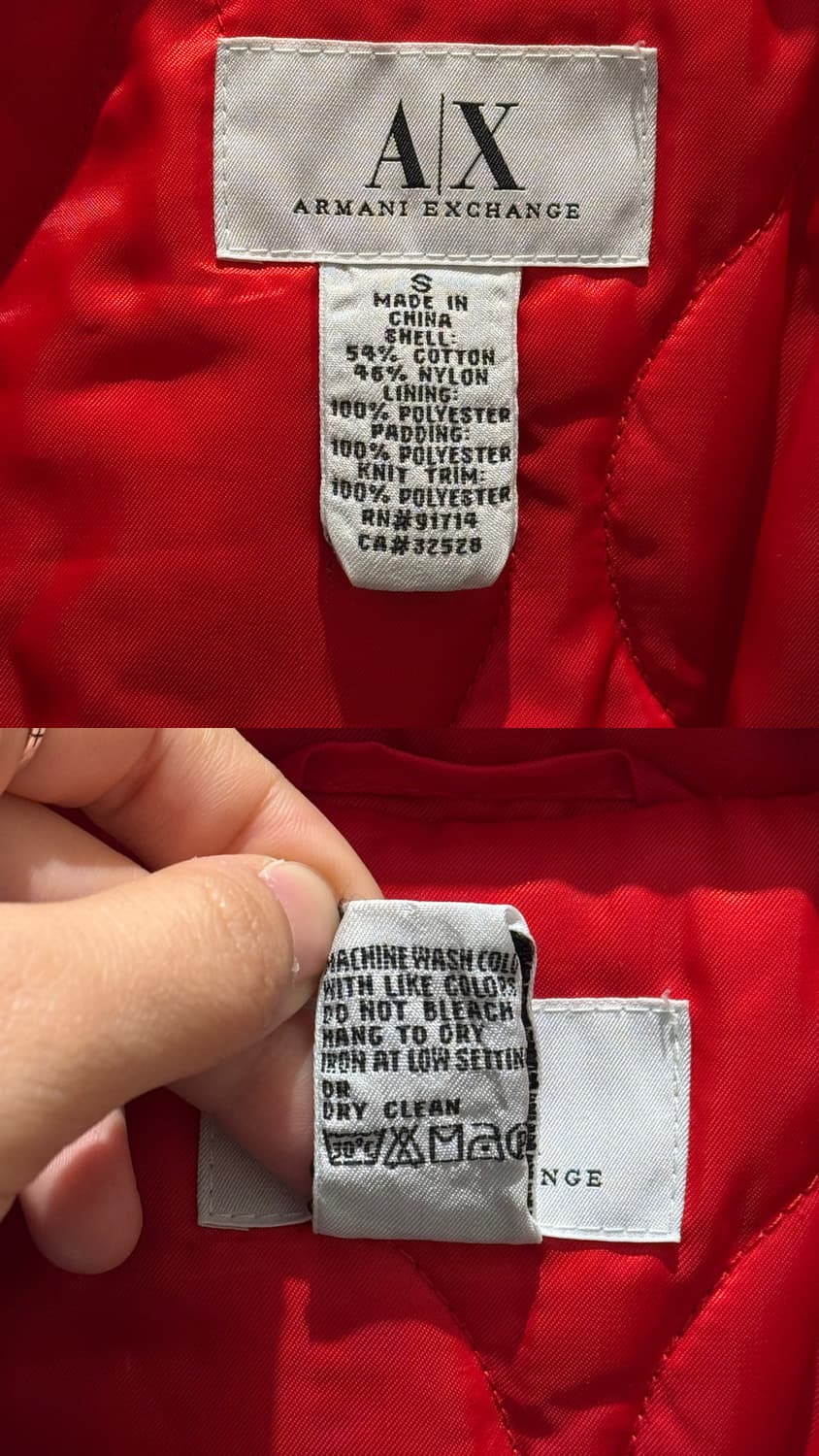 아르마니 익스체인지 셔링 블루종 자켓 상품이미지10