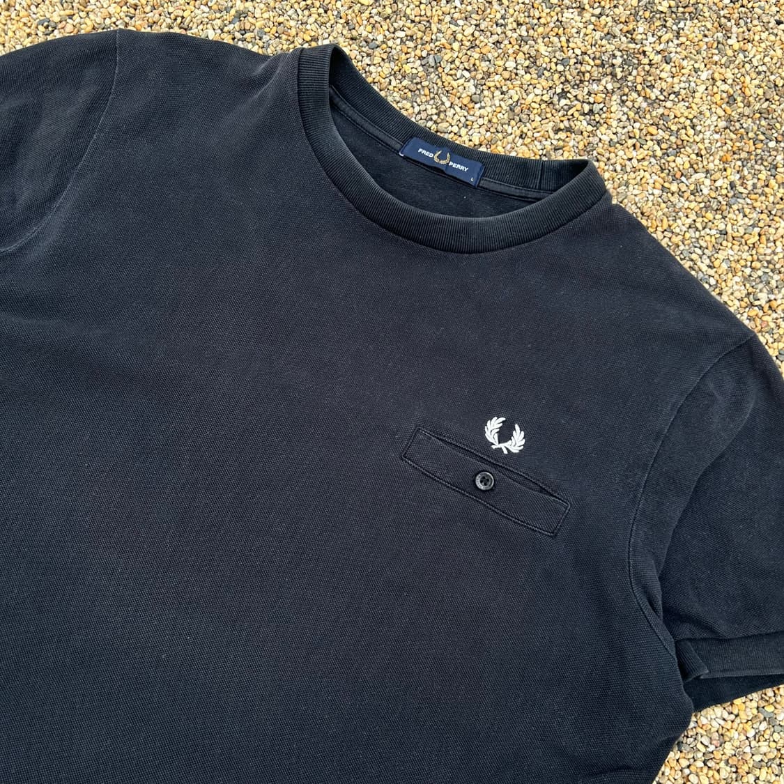 프레디페리(Fred perry)블랙 원포켓 반팔티 상품이미지2