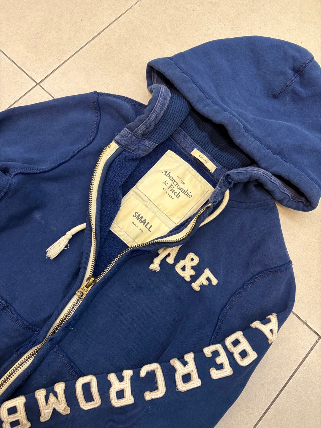 아베크롬비 블루 사이드라인 후드집업 상품이미지6