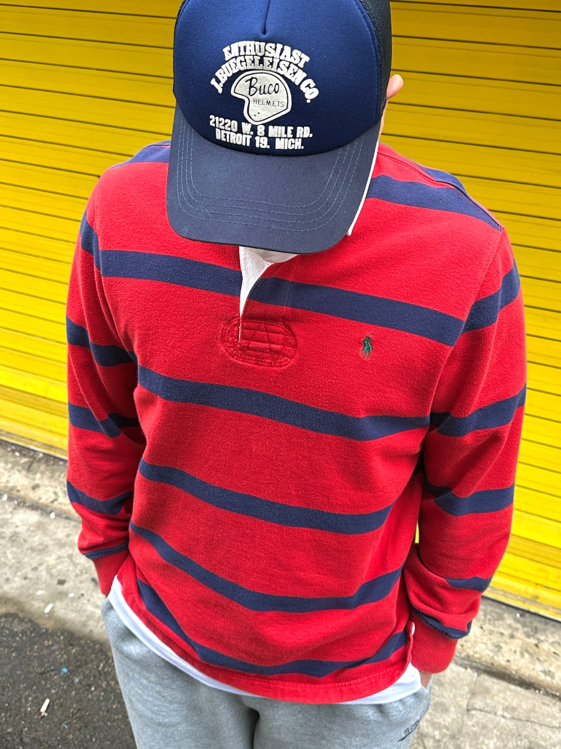 폴로 랄프로렌 스트라이프 럭비 티셔츠 L 상품이미지6