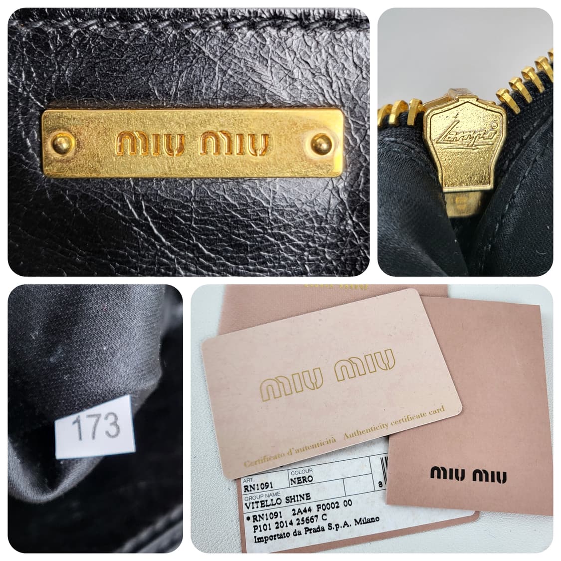정품 미우미우 비텔로 샤인 2-WAY백 (새제품급) 상품이미지9