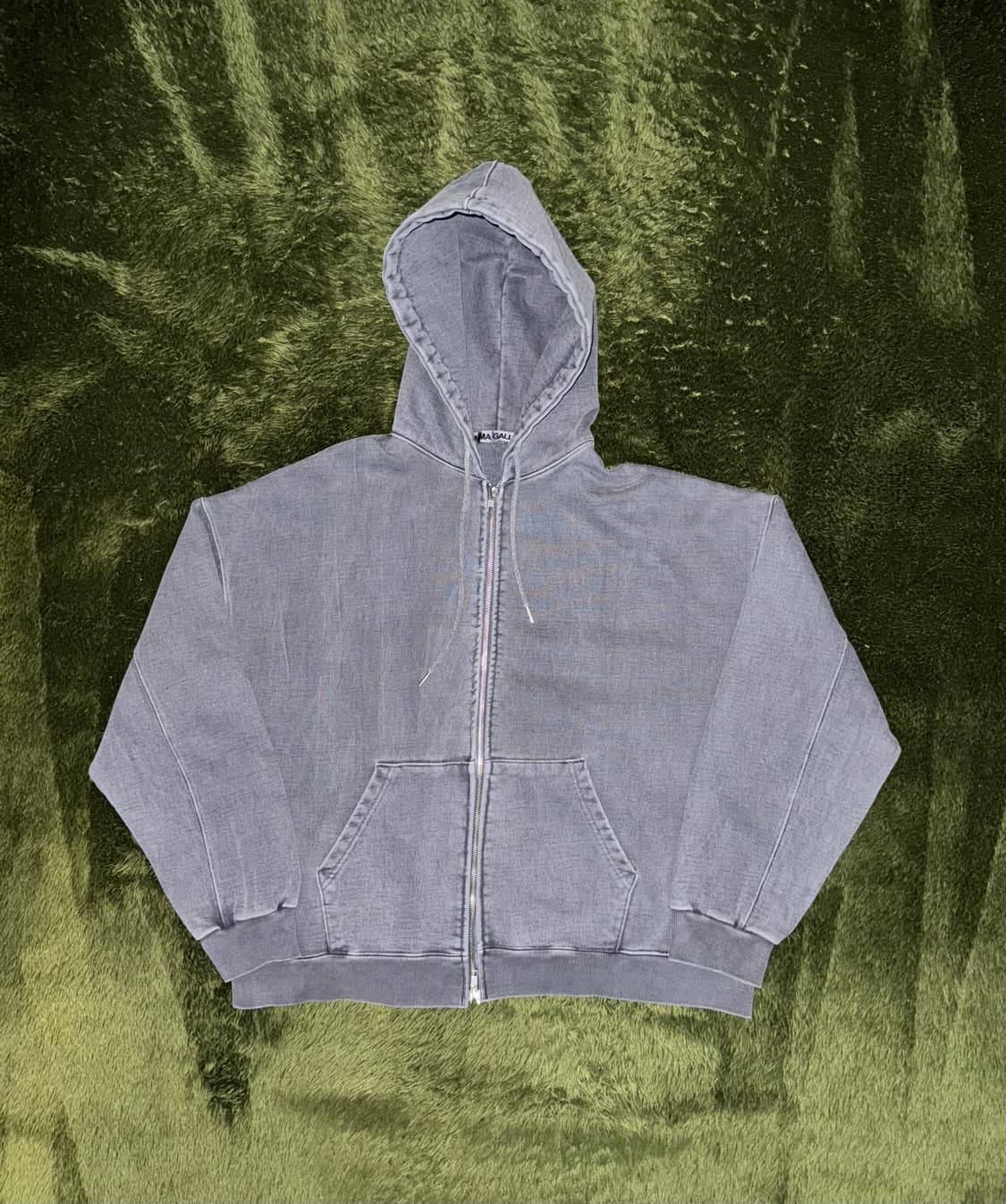 [XL] 감마 갤러리 울트라 헤비 피그먼트 다잉 후드 집업 인디고 블루 상품이미지1