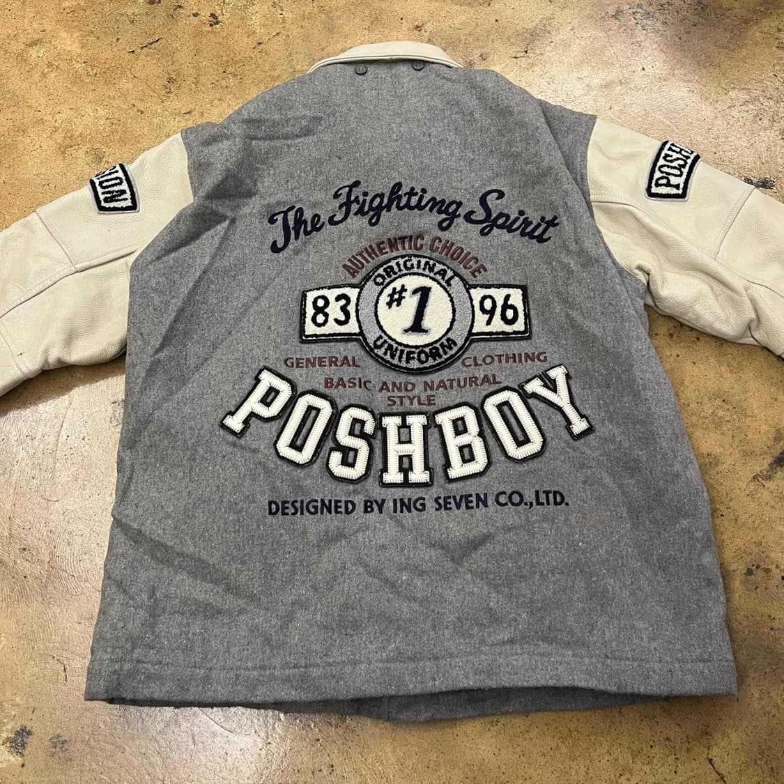 [정품] posh boy 스타디움 자켓 그레이 b18 상품이미지4