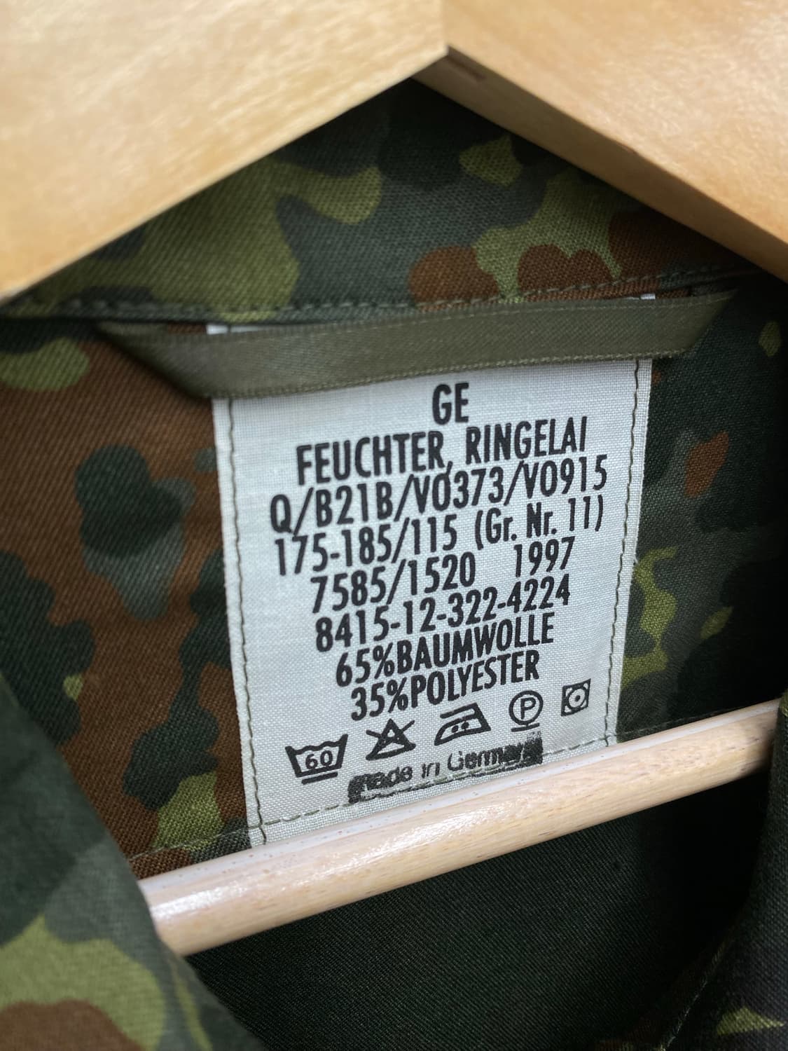 [XL] 90s German 독일군 카모플라쥬 밀리터리 자켓 상품이미지8