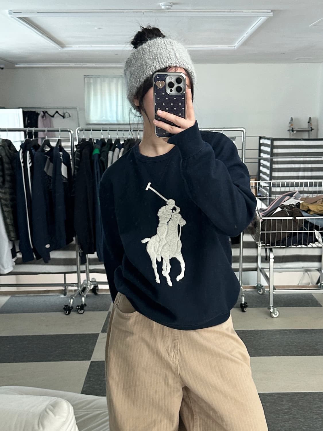 폴로 랄프로렌 빅포니 네이비 맨투맨 상품이미지3