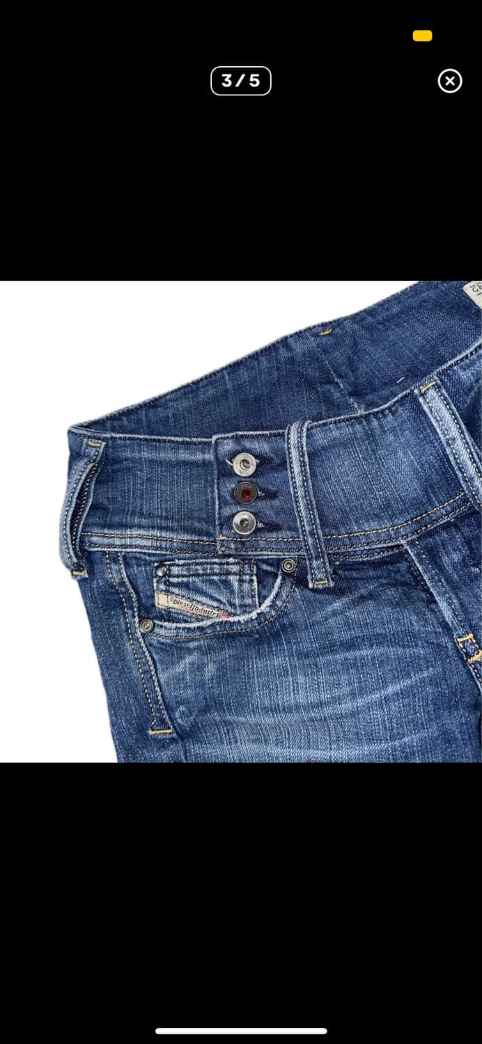 디젤 사이드 버튼 로우컷 데님 상품이미지1