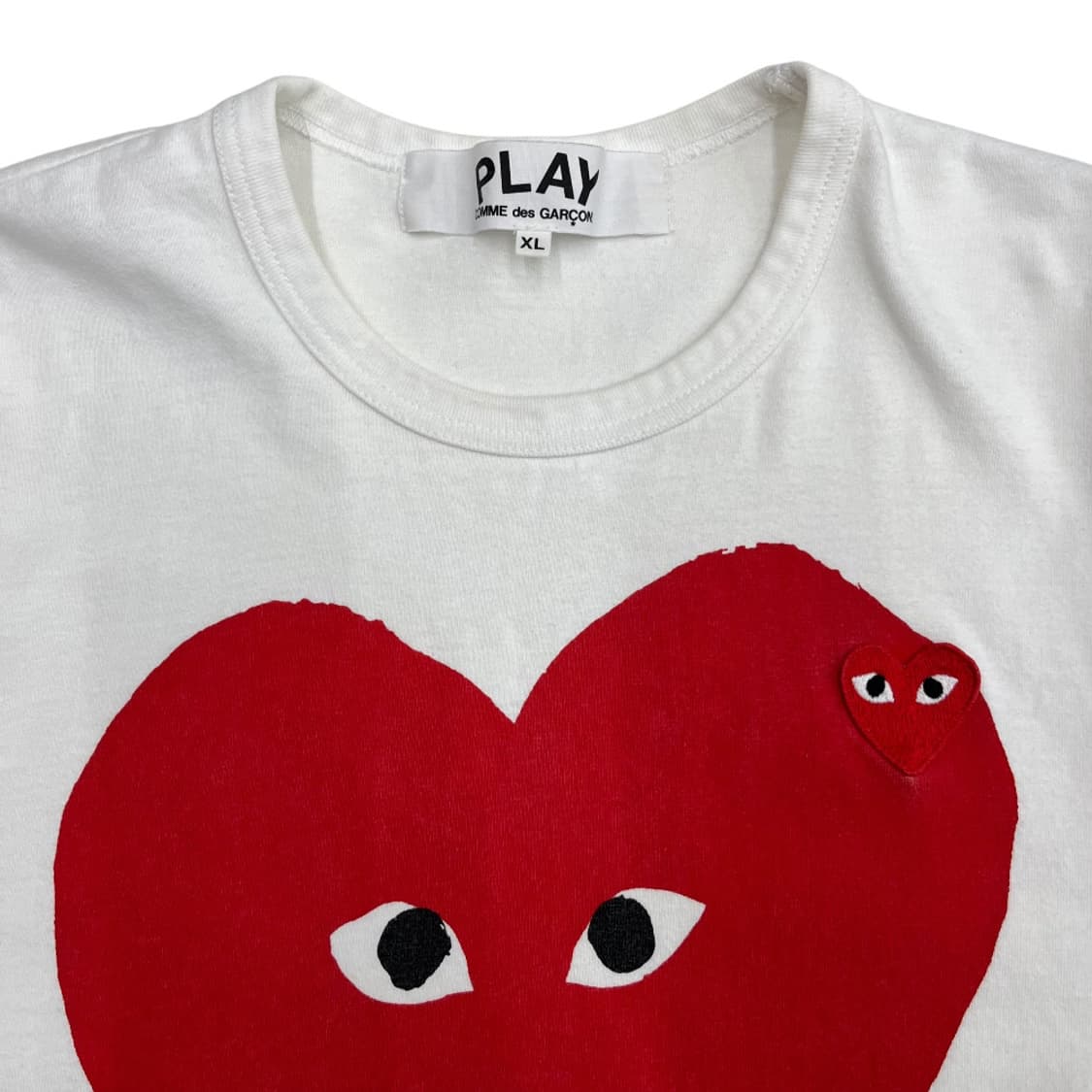 꼼데가르송 레드하트 와펜 하트 프린팅 반팔 XL 상품이미지4