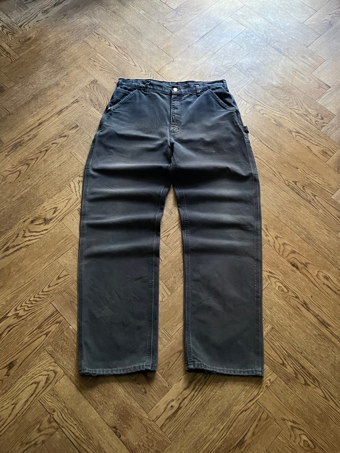 [36]칼하트 USA 빈티지 워싱 미드나잇 네이비 싱글니 카펜터 워크팬츠 상품이미지1