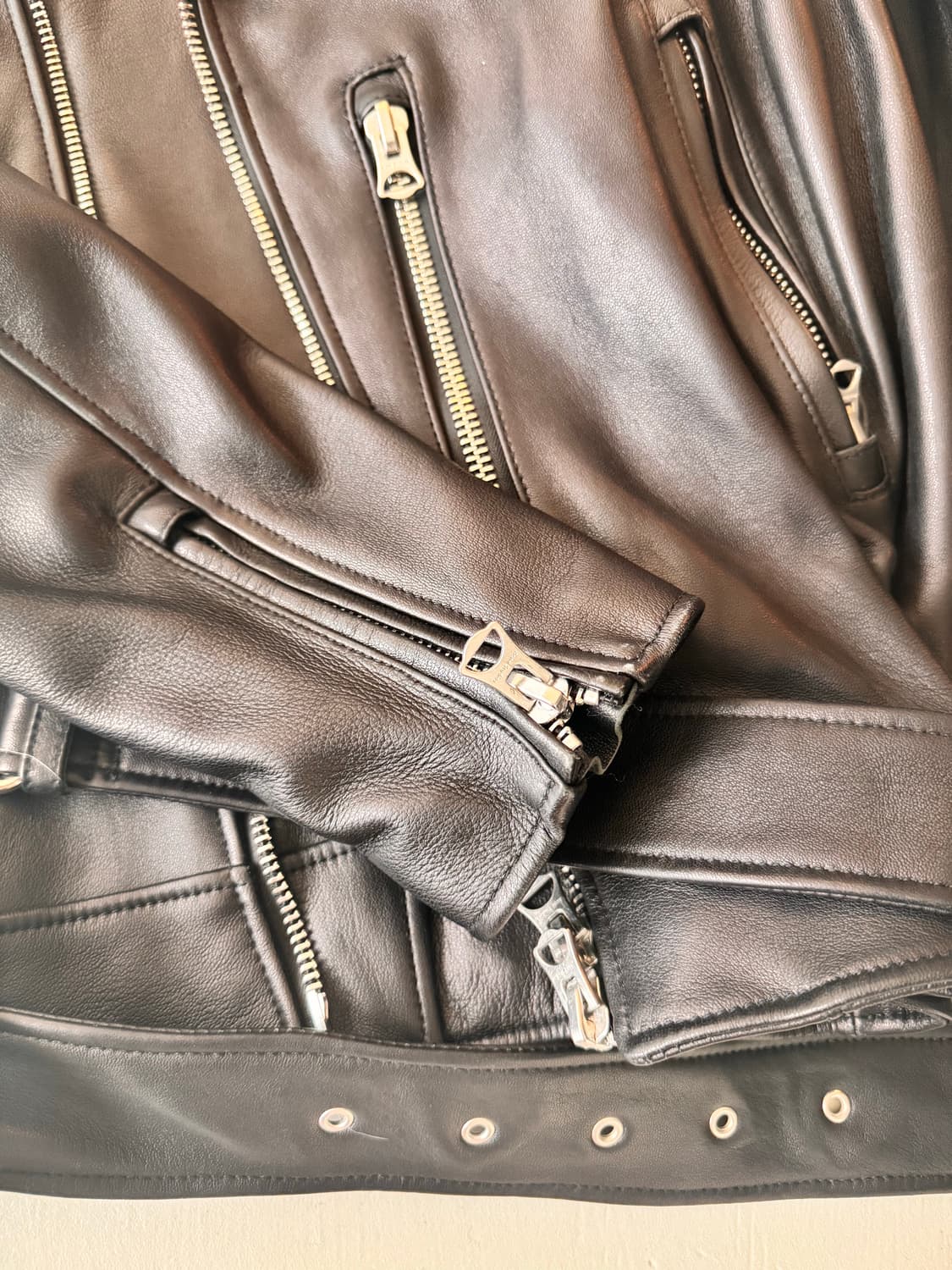 아크네 스튜디오 램스킨 라이더 가죽자켓 NATE CLEAN 46 상품이미지2