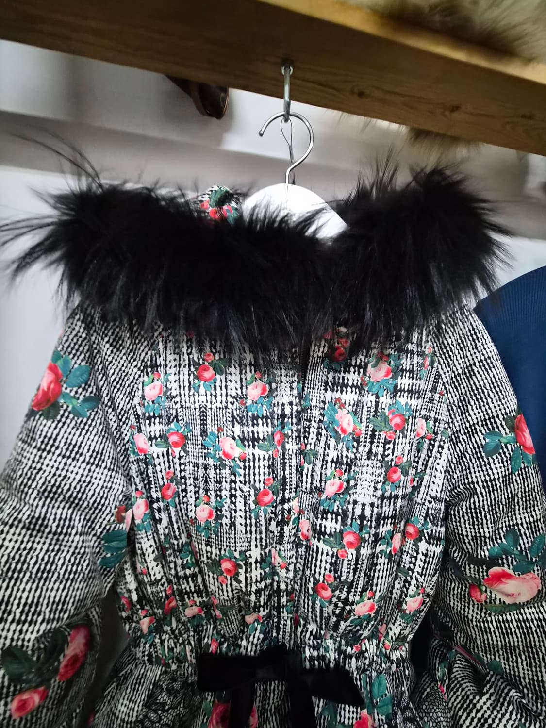 레니본 플라워 패딩 상품이미지2