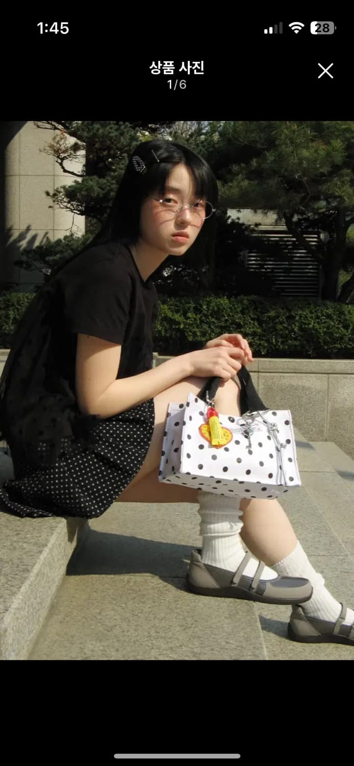 론론 레이어드 도트 슬리브티 상품이미지1