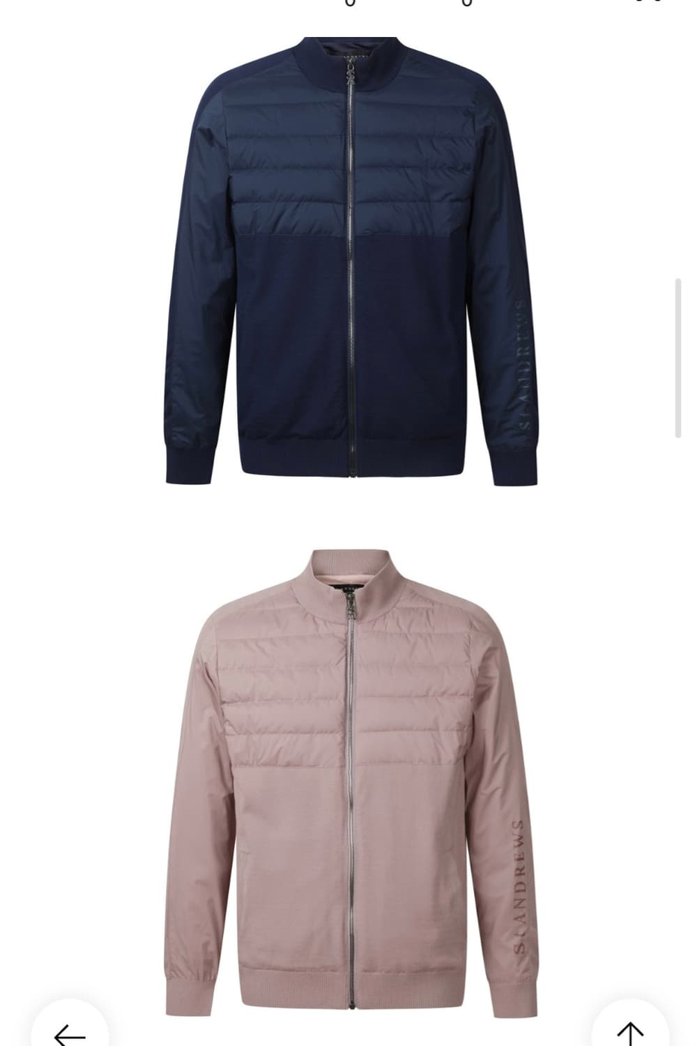 (새제품) 세인트앤드류스 우븐 구스다운 방풍가디건 방풍자켓 23년 남성 상품이미지9