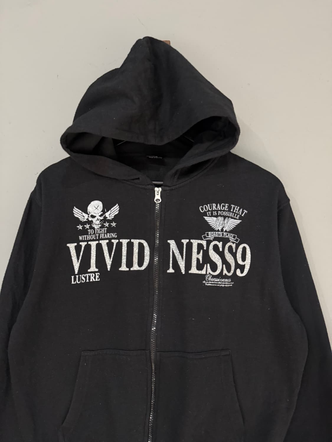 back skull printing hood zip-up 상품이미지5