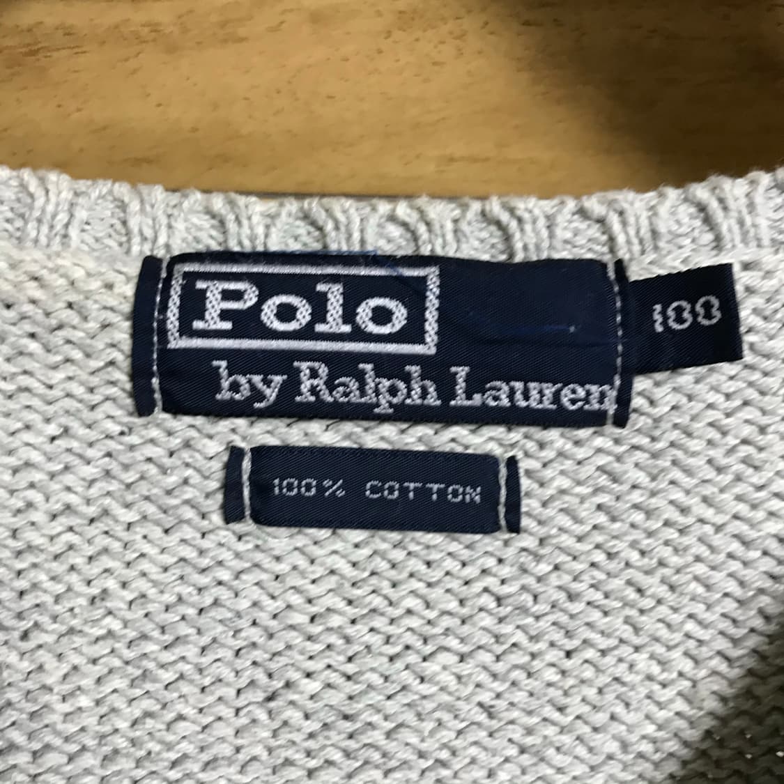 폴로 랄프로렌 회색 브이넥 니트 상품이미지3