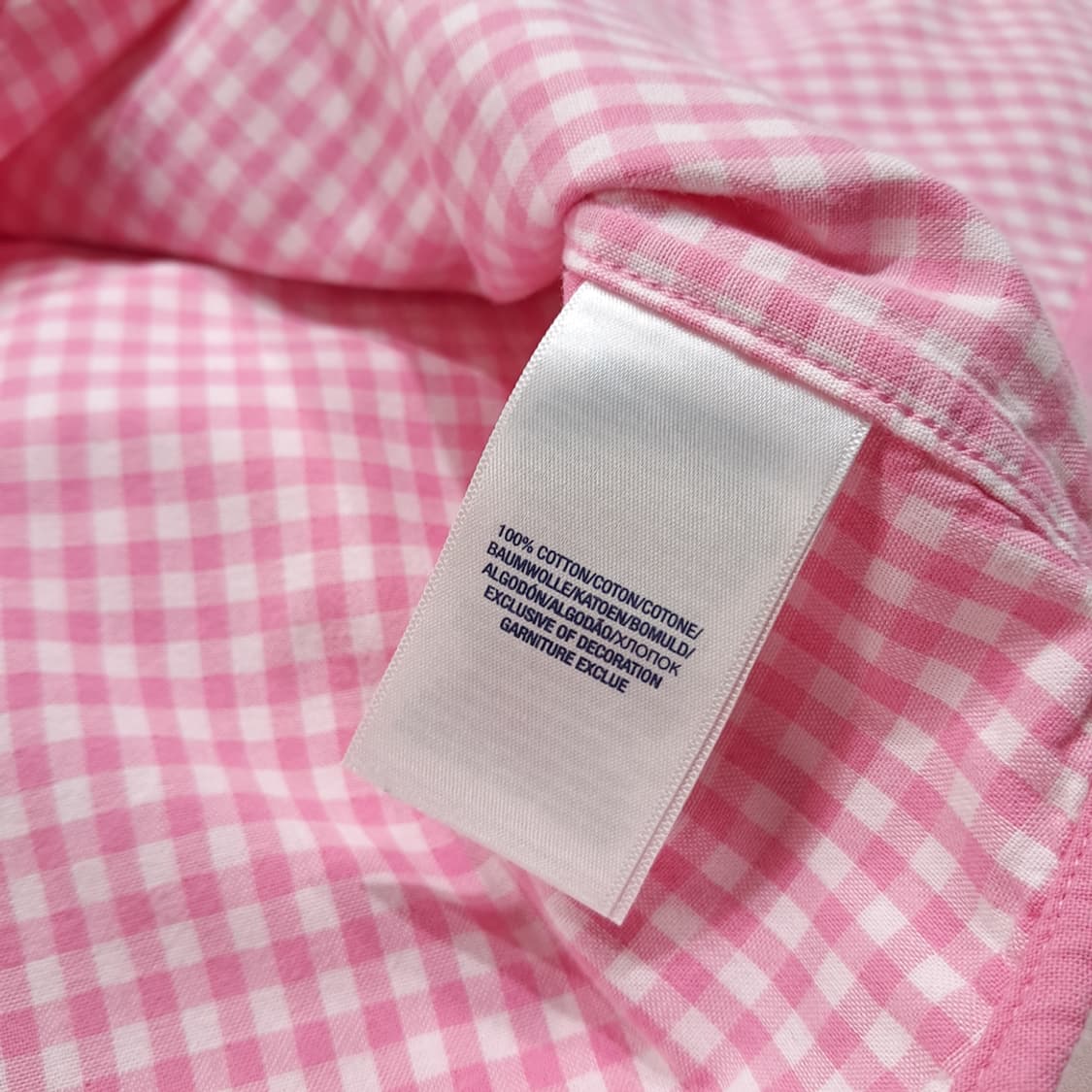 CL811 L 폴로 00s 깅엄체크 내피 핑크 셔츠 남방 상품이미지5
