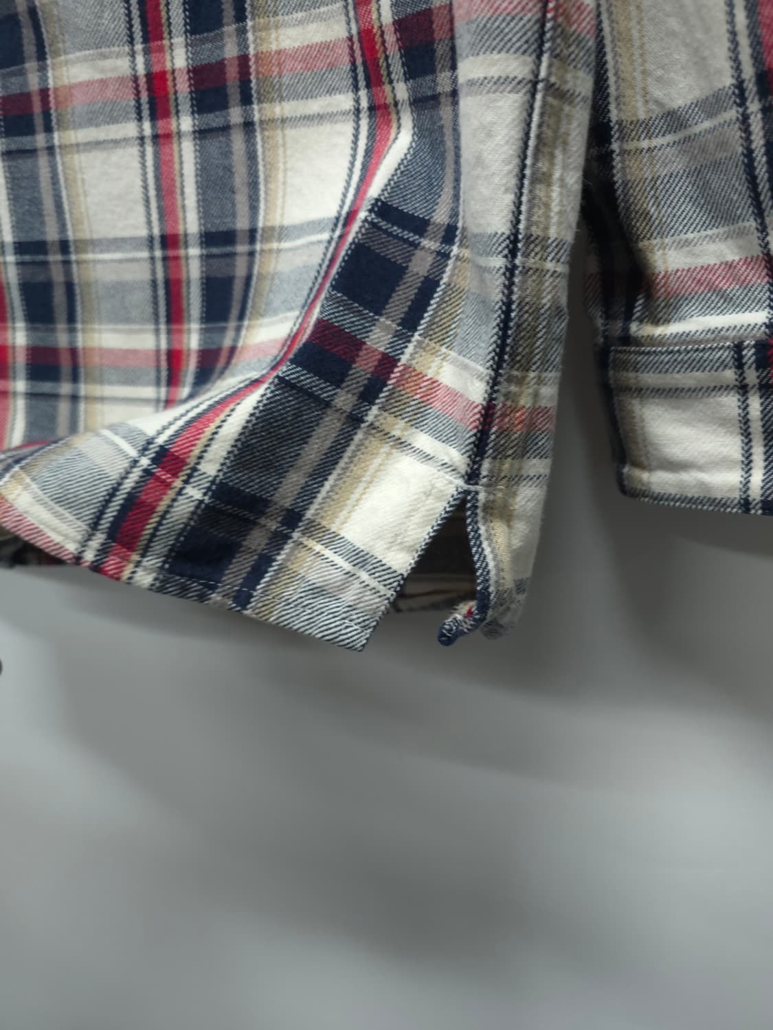 ​클럽모나코 남성 워크웨어 코튼 체크 셔츠자켓(100~105, 상태최상) 상품이미지6