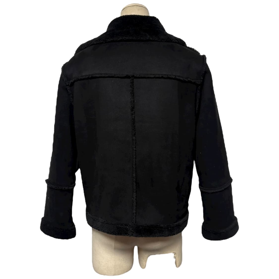 3680 블랙 안감퍼 버클 무스탕 자켓 코트 상품이미지5