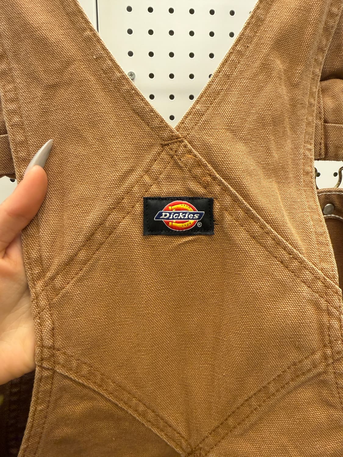 디키즈 브라운 덕 캔버스 멜빵 오버롤 U718 상품이미지4