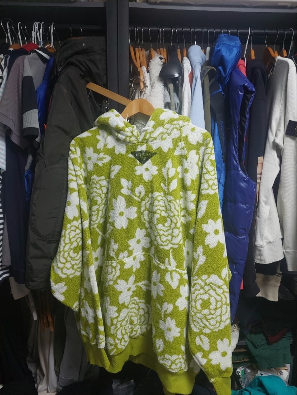 프라다 테리 후드 도톰원단 오버핏 xl 상품이미지1