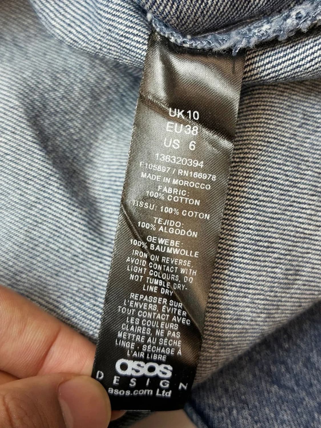 아소스 ASOS 트임 크롭 카라 데님 롱 슬리브 PN4900 상품이미지6